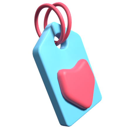 Etiqueta de coração  3D Illustration