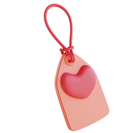 Etiqueta de coração  3D Icon