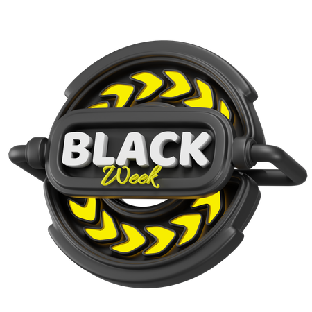 Rótulo da semana de sexta-feira negra  3D Icon