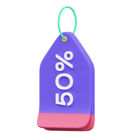 Etiqueta de 50 por cento  3D Icon