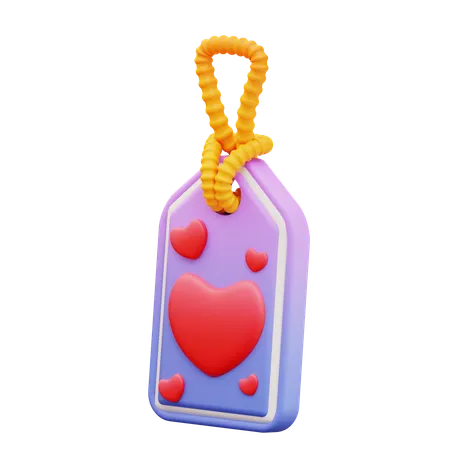 Etiqueta de amor  3D Icon