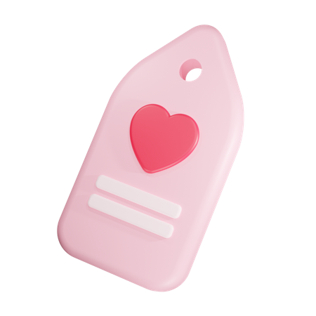 Etiqueta de amor  3D Icon