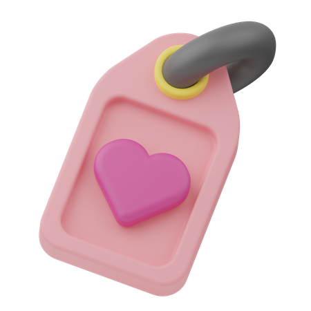 Etiqueta de amor  3D Icon