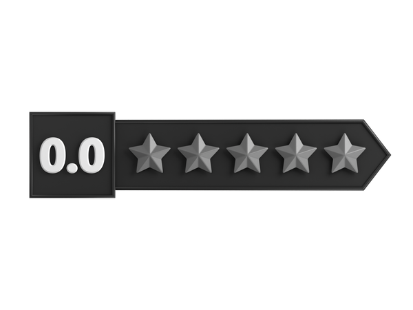 Rótulo de classificação zero estrelas  3D Icon