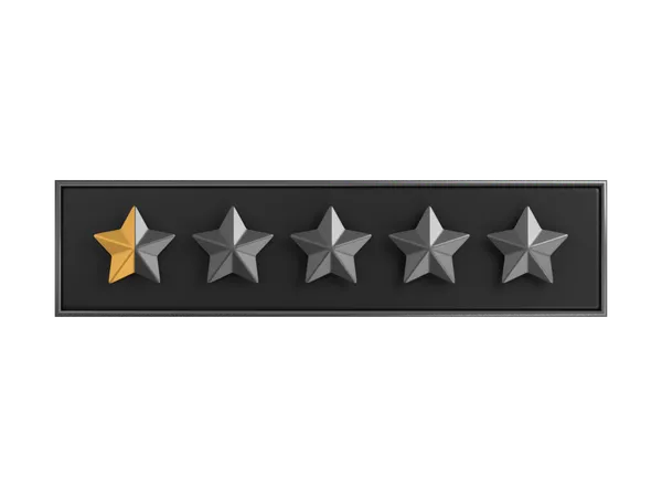 Rótulo de classificação de cinco estrelas com zero ponto  3D Icon