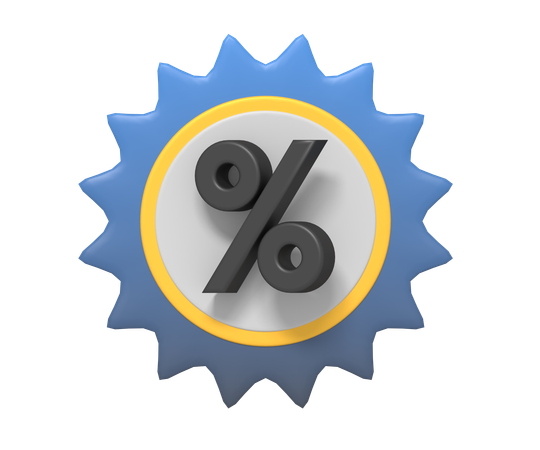 Etiqueta de desconto  3D Icon