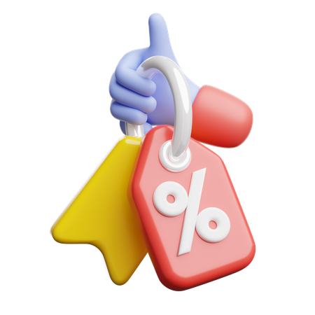 Etiqueta de desconto  3D Icon