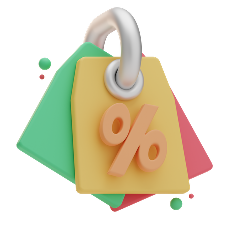 Etiqueta de desconto  3D Icon