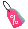 Etiqueta de desconto