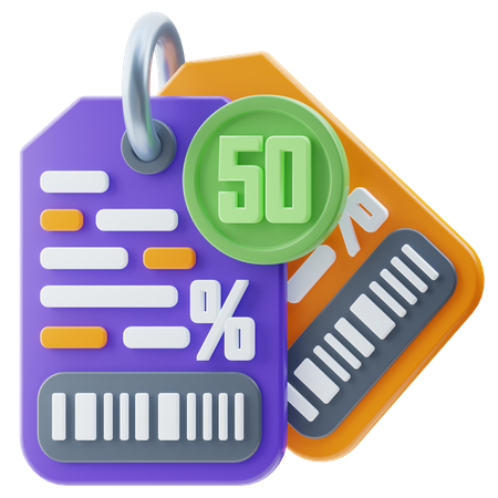 Etiqueta de desconto  3D Icon