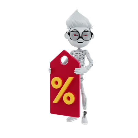 Etiqueta de desconto de venda de Halloween  3D Icon