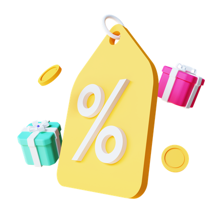 Etiqueta de descuento  3D Icon