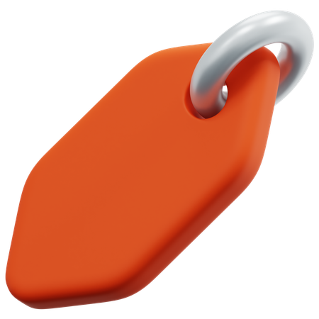 Etiqueta de diamante laranja  3D Icon