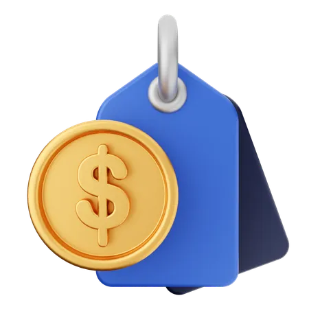 Etiqueta de dinero  3D Icon