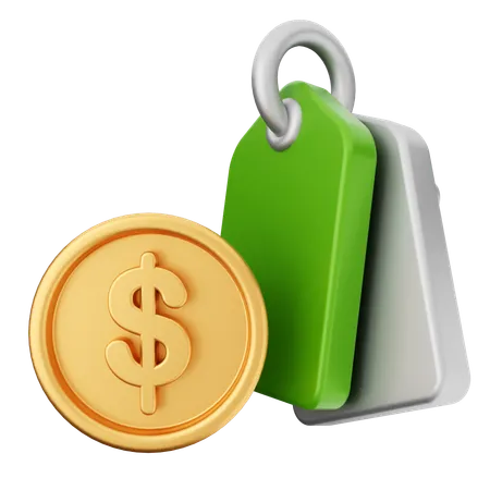 Etiqueta de dinero  3D Icon