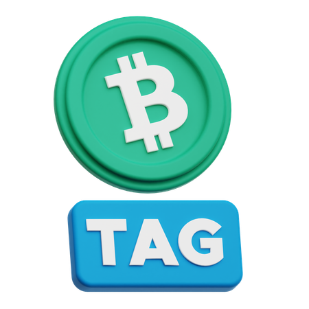 Etiqueta de dinheiro bitcoin  3D Icon