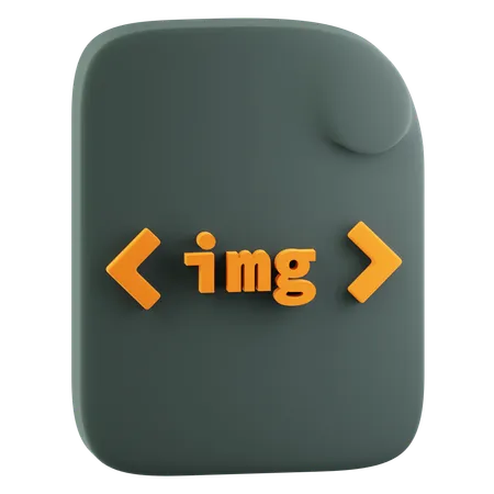 Etiqueta de imagen html  3D Icon