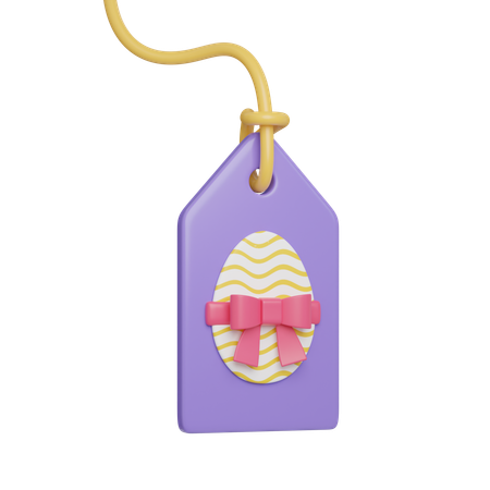 Etiqueta de pascua  3D Icon