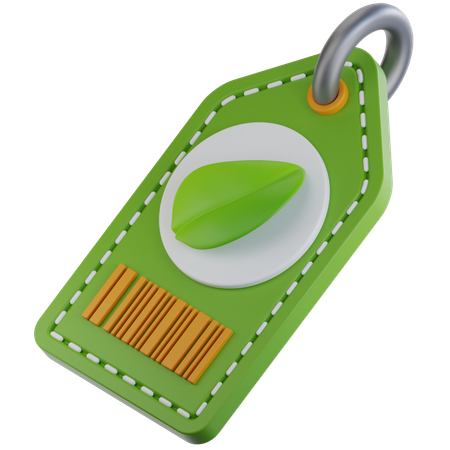 Etiqueta de precio verde  3D Icon