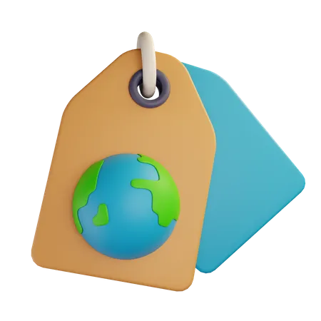 Etiqueta de precio verde  3D Icon