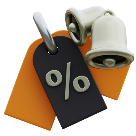 Etiqueta de preço de notificação de desconto  3D Icon