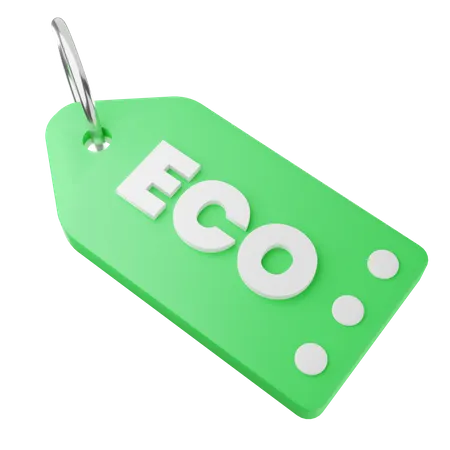Etiqueta de preço ecológico  3D Icon