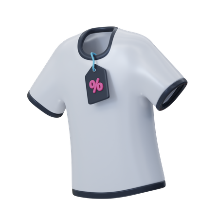 Etiqueta de desconto de venda de camisa  3D Icon