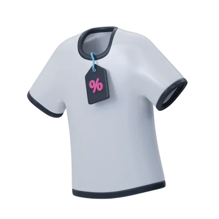 Etiqueta de desconto de venda de camisa  3D Icon