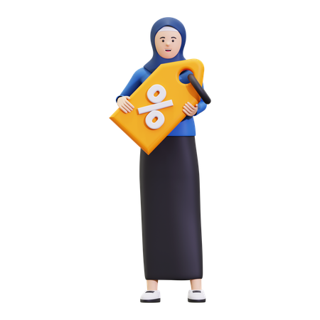 Etiqueta de venda de propriedade muçulmana  3D Icon