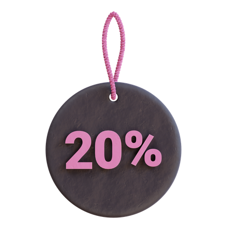 Etiqueta del 20 por ciento  3D Icon