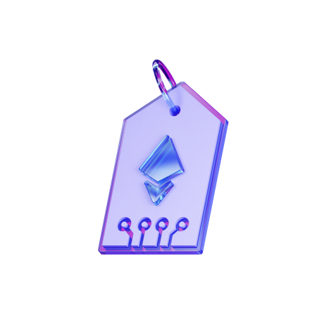 Etiqueta de ethereum  3D Icon