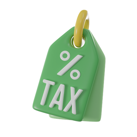 Etiqueta de impuestos  3D Icon