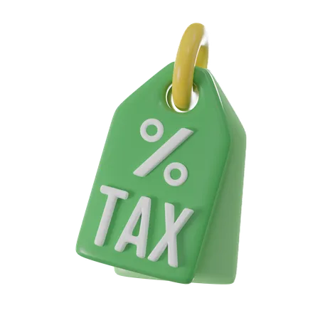 Etiqueta de impuestos  3D Icon