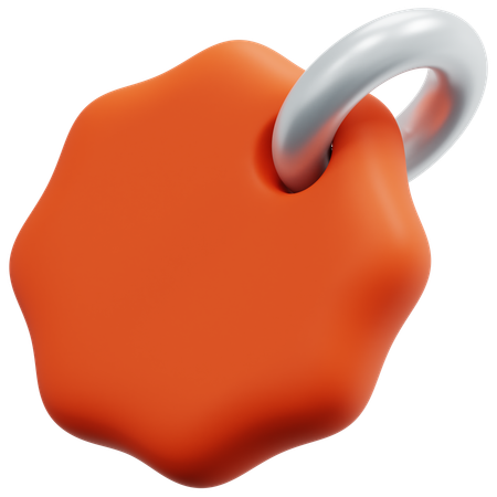 Etiqueta laranja  3D Icon