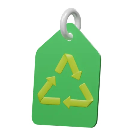 Etiqueta de reciclaje  3D Icon