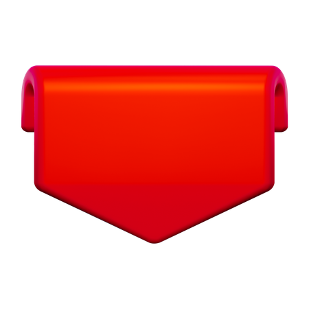 Etiqueta roja  3D Icon