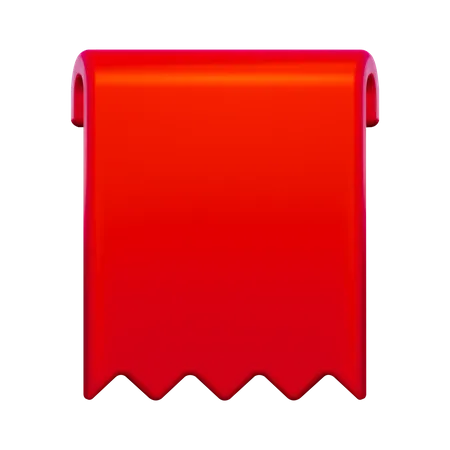 Etiqueta roja  3D Icon