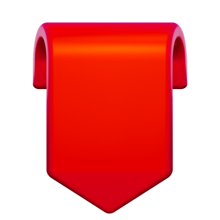 Etiqueta roja  3D Icon