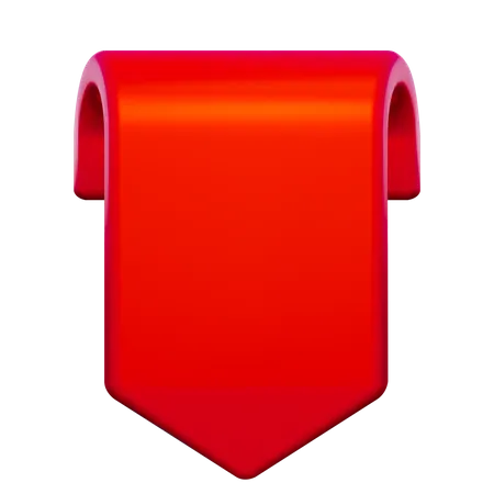 Etiqueta roja  3D Icon