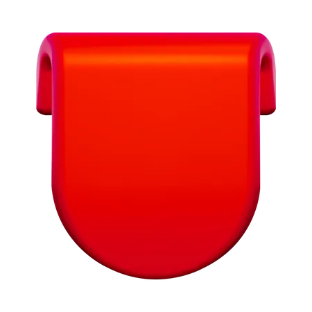 Etiqueta roja  3D Icon