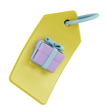 Étiquette de boîte cadeau  3D Icon