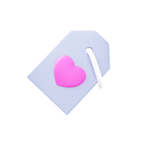 Étiquette d'amour  3D Illustration