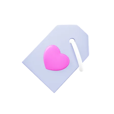 Étiquette d'amour  3D Illustration