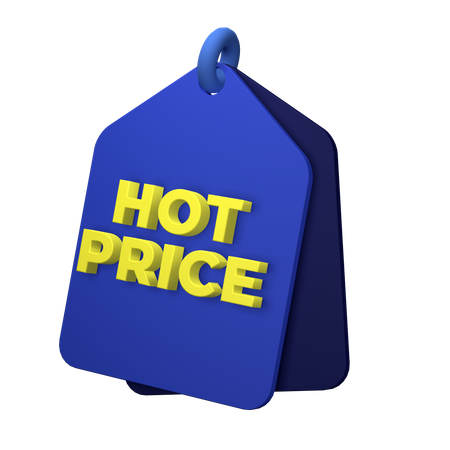 Étiquette de prix chaud  3D Illustration