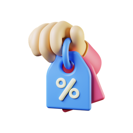 Étiquette de prix discount  3D Illustration