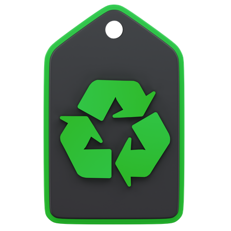 Étiquette de recyclage  Icône 3D