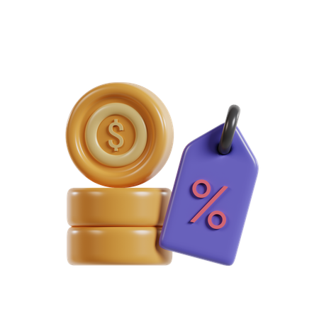 Étiquette de réduction  3D Icon
