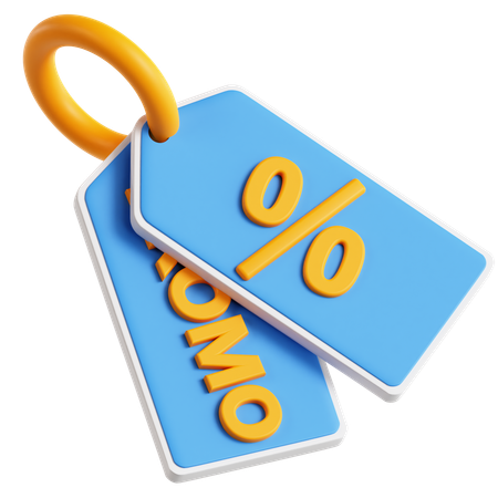 Étiquette promotionnelle de réduction  3D Icon
