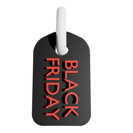Étiquette de vente du vendredi noir  3D Icon