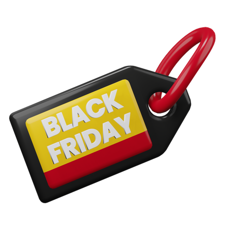 Étiquette de vente du vendredi noir  3D Icon